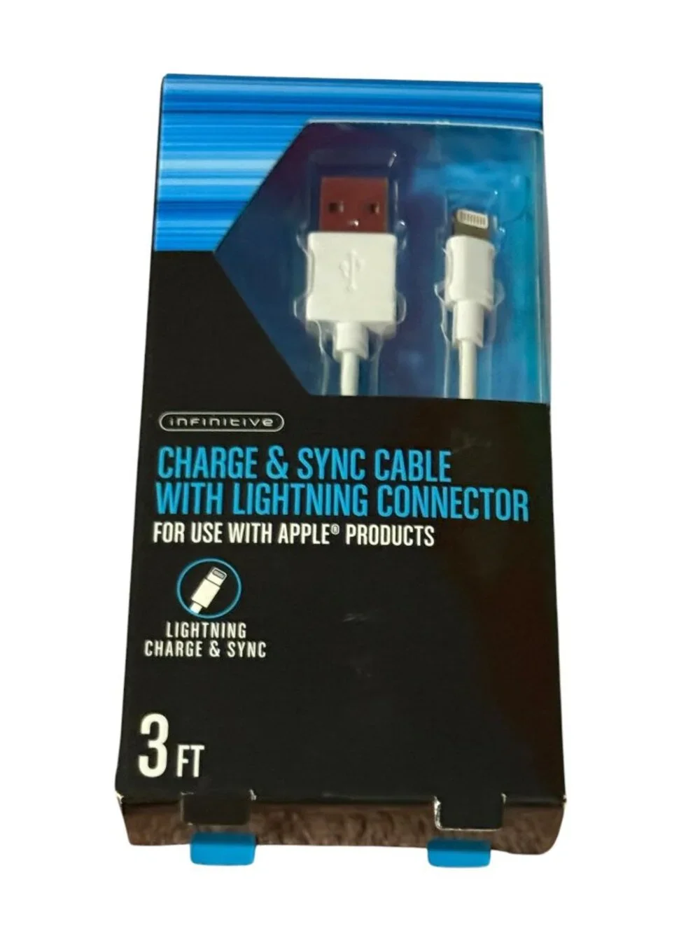 Infinitive LIGHTNING Charge & Sync Cable – 3 FT – NEW